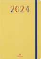 Agenda Merida - 1 semaine sur 2 pages - 17 x 24,5 cm - jaune - Oberthur