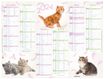 Calendrier Chats 4 saisons - 6 mois par face - 40,5 x 55 cm - Oberthur
