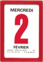 Oberthur - Bloc éphéméride classique - 6 x 9 cm - rouge