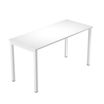 Bureau SCRIVANIA - L.130 cm - Pieds métal - plateau blanc