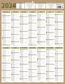 Bouchut Natura - Calendrier bancaire vertical - 43 x 55 cm - 12 mois sur 1 face - beige
