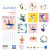 Blue Art Gwendoline Lefeuvre - Calendrier illustré mensuel - 30 x 30 cm