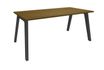 Bureau simple STEELY - L120 cm - pied carbone - plateau imitation noyer