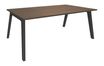 Bureau STEELY Manager - L180 cm - pied carbone - plateau imitation noyer
