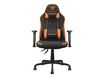 Fauteuil gamer FUSION SF - accoudoirs réglables - appui-tête intégré - noir/orange
