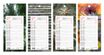 Calendrier Lecas long - mensuel à feuillets - 16 x 33,3 cm - disponible dans différentes couleurs