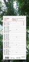 Calendrier Lecas long - mensuel à feuillets - 16 x 33,3 cm - disponible dans différentes couleurs
