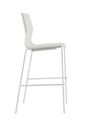Tabouret haut TECSUP - 4 pieds blancs - coque blanche