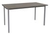 Table de réunion rectangulaire - 120 x 60 cm - Pieds carrés anthracite - imitation chêne gris