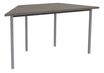 Table de réunion trapèze - 120 x 60 cm - Pieds carrés anthracite - imitation chêne gris