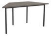 Table de réunion trapèze - 120 x 60 cm - Pieds carrés aluminium - imitation chêne gris