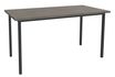Table de réunion rectangulaire - 160 x 80 cm - Pieds carrés anthracite - imitation chêne gris