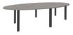 Table de réunion ovale - L280 cm - Pieds exprim carbone - Plateau imitation chêne gris
