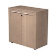 Armoire mi-haute Flora - L82,8xP43xH81,4 cm - portes mélaminés - 1 étagère - merisier arabis
