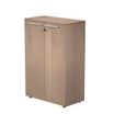 Armoire haute Flora - L82,8xP43xH119,8 cm - portes mélaminés - 2 étagères - merisier arabis