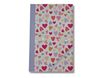 Blue Art Grenadine Heart - Carnet de notes ligné - 13 x 21 cm - 192 pages - jolis cœurs