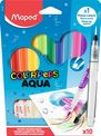 Maped Color'Peps - 10 Feutres aquarellables + 1 pinceau à réserve