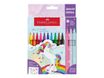 Faber-Castell Special Edition Licorne - 13 Crayons-feutres - couleurs assorties - encre à l'eau