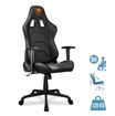 Fauteuil gamer ARMOR ELITE - accoudoirs réglables - appui-tête intégré - noir