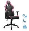 Fauteuil gamer ARMOR ELITE - accoudoirs réglables - appui-tête intégré - noir et rose