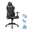 Fauteuil gamer ARMOR ELITE - accoudoirs réglables - appui-tête intégré - noir/or