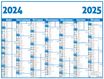 Calendrier Classic - 7 mois par face - 43 x 55 cm - bleu - Oberthur