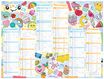 Calendrier Kawaii - 6 mois par face - 40,5 x 55 cm - Oberthur