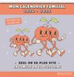 Calendrier familial - grille mensuel - 30 x 30 cm  - Bouchut