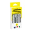 Les Prix Mini - Pack de 4 Marqueurs effaçables - noir, bleu, rouge et vert - pointe large