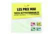 Les Prix Mini - Bloc de notas reposicionables Cube - 400 hojas - 76 x 76 mm - colores pastel surtidos