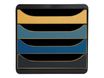 Exacompta NeoDeco - Module de classement 4 tiroirs - noir/bleu/or