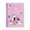 Cahier de textes à spirale Minnie - 18 x 22 cm - rose - Bagtrotter