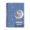 Cahier de textes à spirale Phileas - 18 x 22 cm - lune - Bagtrotter