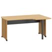 Bureau compact à droite JAZZ+ - 160 cm - Pieds panneaux - chêne du bocage