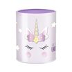 Pot à crayons métal licorne violet - 9,5 x 7,5 cm - Viquel