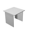 Bureau droit Trend - L80 - Pieds panneaux - plateau gris
