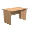 Bureau droit Trend - L120 - Pieds panneaux - plateau imitation hêtre