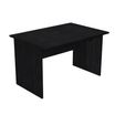 Bureau droit Trend - L120 - Pieds panneaux - plateau imitation frêne noir