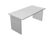 Bureau droit Trend - L140 - Pieds panneaux - plateau gris