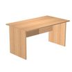 Bureau droit Trend - L160 - Pieds panneaux - plateau imitation hêtre