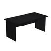 Bureau droit Trend - L160 - Pieds panneaux - plateau imitation frêne noir