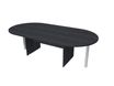 Table de réunion Trend - ovale - L220 cm - imitation frêne noir