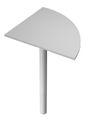 Angle de liaison à 90° pour Bureau Trend (pied non inclus) - plateau gris