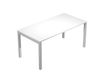 Bureau droit Trend - L120 - pieds arches - plateau blanc