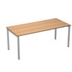 Bureau droit Trend - L180 - pieds arches - plateau imitation hêtre