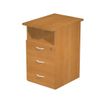 Caisson hauteur bureau Trend - L43xP60xH72 cm - 3 tiroirs + 1 niche - imitation aulne