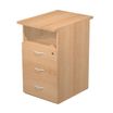 Caisson hauteur bureau Trend - L43xP60xH72 cm - 3 tiroirs + 1 niche - imitation hêtre