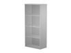 Bibliothèque haute Trend - L80xP35xH180 cm - 2 portes en verre dépoli - gris