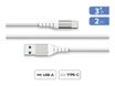 Force Power Lite - Câble USB (M) pour USB-C (M) - 2 m - blanc