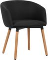 Fauteuil ARCO - 4 pieds bois - noir